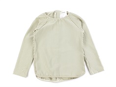 Lil Atelier dried sage striped swim blouse UPF 50+